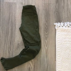 Olive Green Jeggings Zara